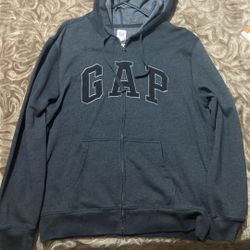GAP gray zip up 