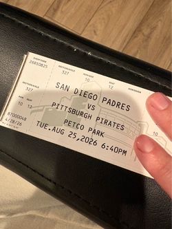 3 tickets to Padres v. Pirates Aug 25th