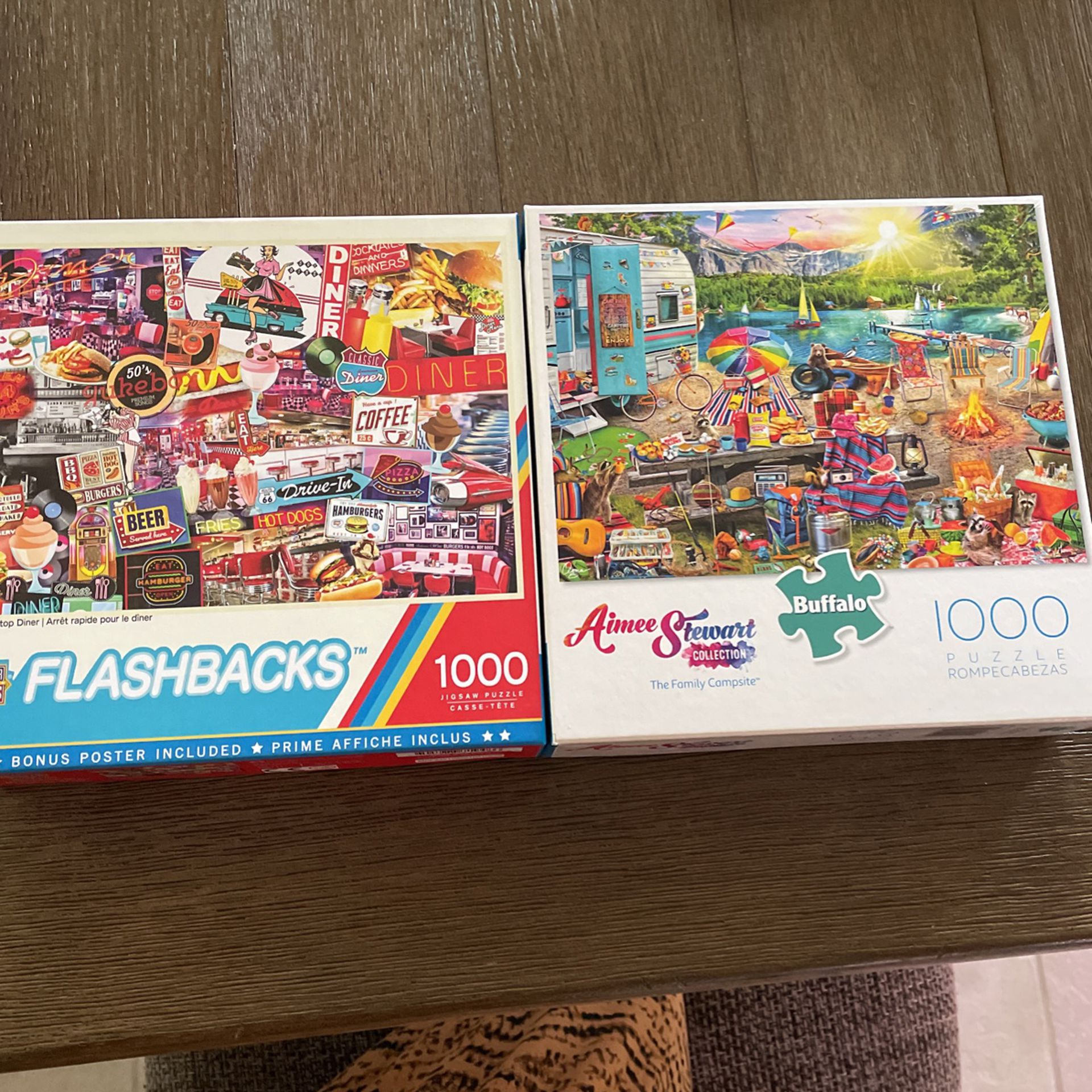 1000 Pieces Puzzle Lot Of 2 