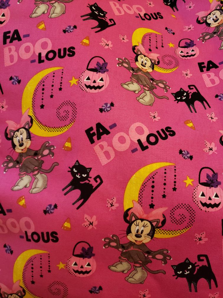 Halloween Minnie Mouse fabric 1yd