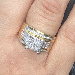 Gold Princess Cut Ring