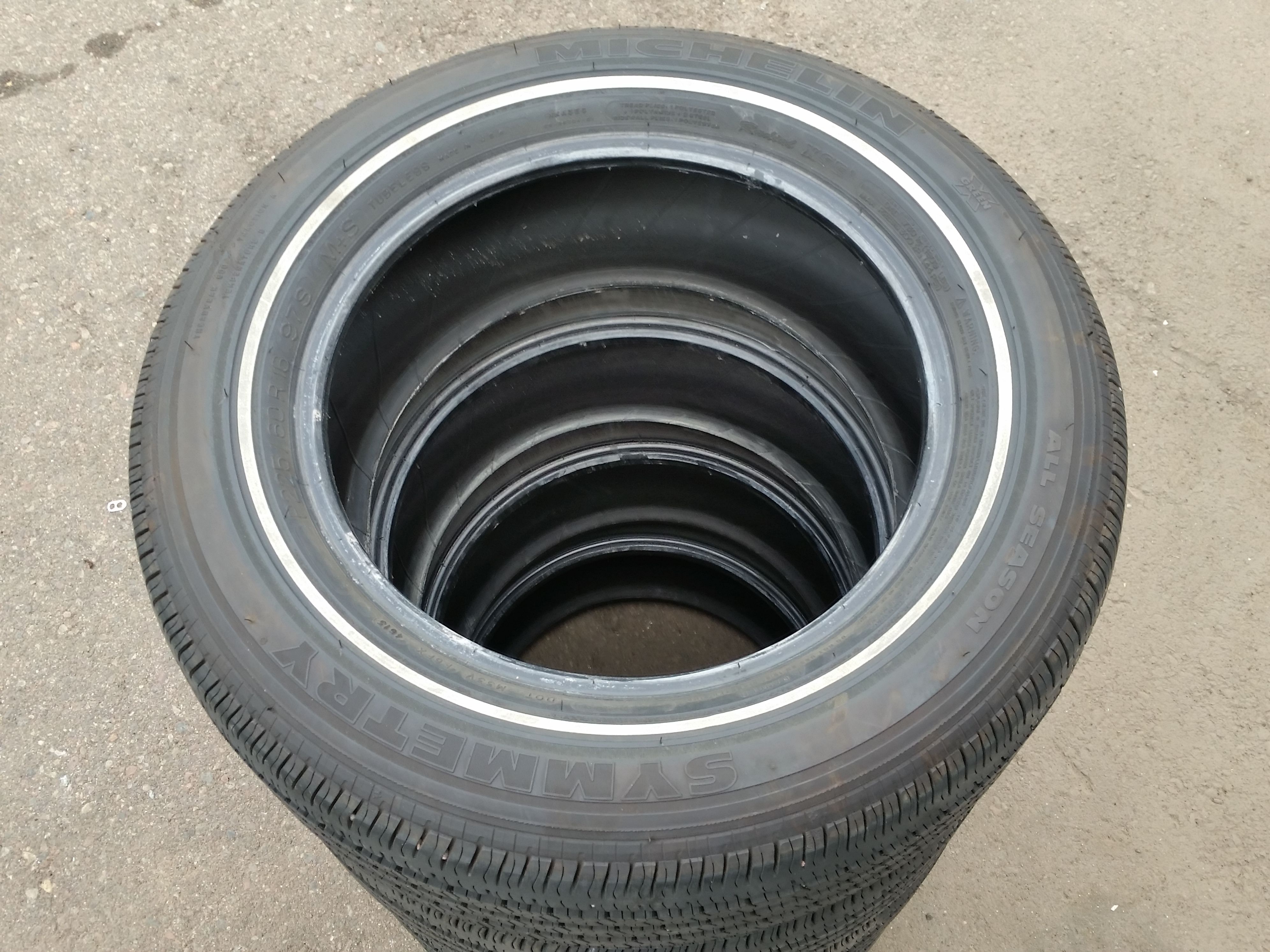 P225/60R16 Michelin Symmetry Radial XSE White Wall tires for Sale in