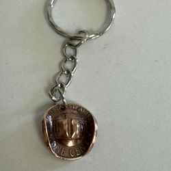 Cowboy Copper Penny Key Chain 