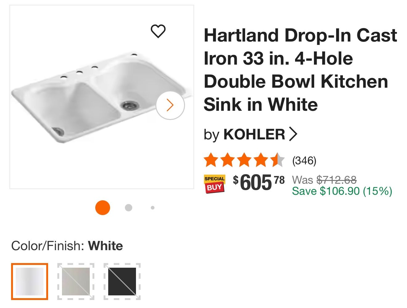 Double Sink With Faucet