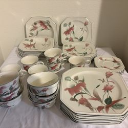 Vintage Mikasa Continental Silk Flowers Tea Set