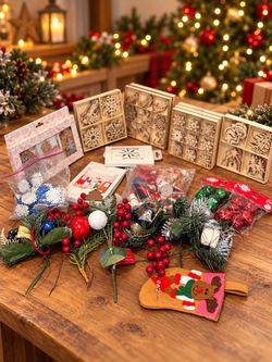 🎄 Christmas Gift Wrapping & Basket Decorating Supplies – $10 for ALL!