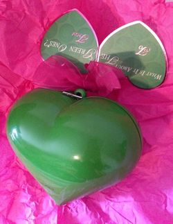 Collectible Lot X2 Vintage M&M Valentine’s “Little Green Ones” Candy Collectibles with Tags, Novelty Not for Consumption.
