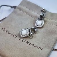 David Yurman "925 Sterling Silver Cubic Earring