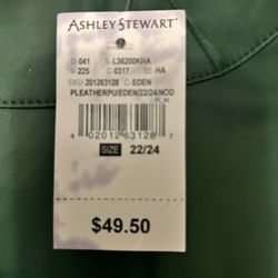 Green Faux Leather Shirt