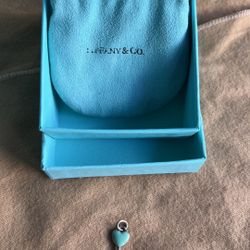 Tiffany&Co. Blue Heart Key Pendant Read Description Below