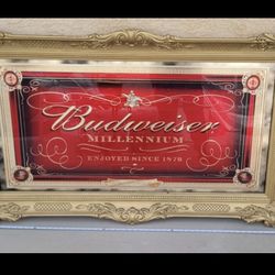 Large Budweiser Mirror Frame