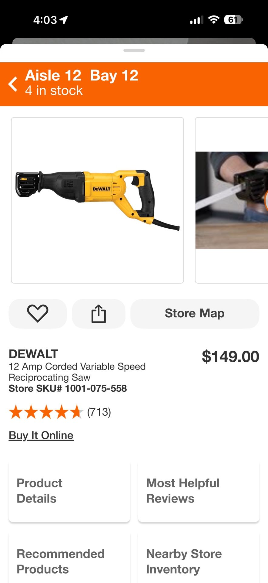 Dewalt Corded Saw