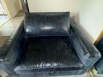 Navy blue club chair