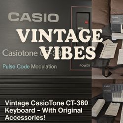 CasioTone CT-380 Vintage Keyboard – I Working + Accessories – Make An offer!!!