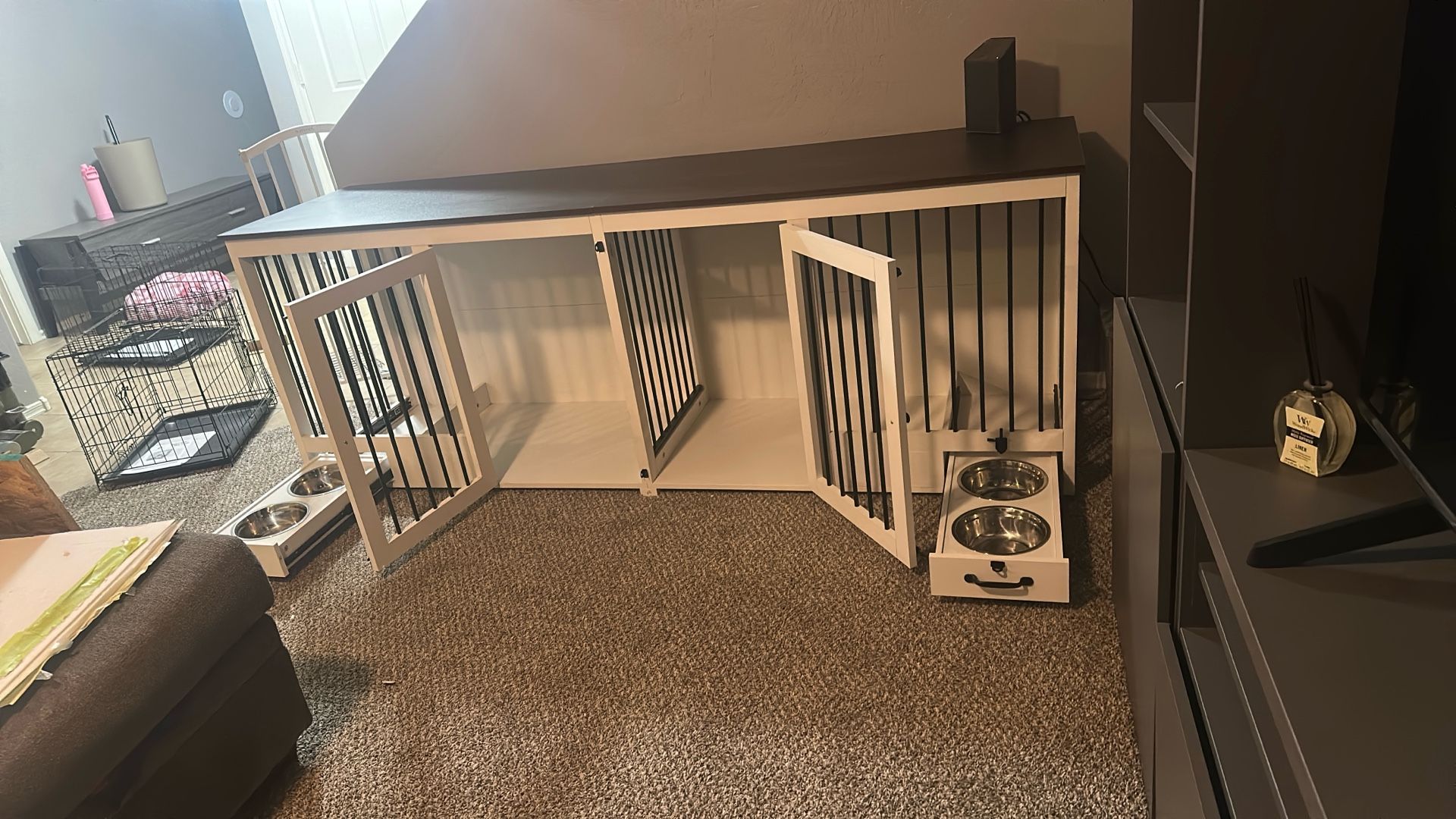 Large Dog Kennel With Divider For 2 Dogs