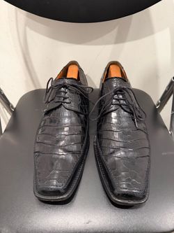 Gavventura Alligator Dress Shoes Size 11.5 – Black