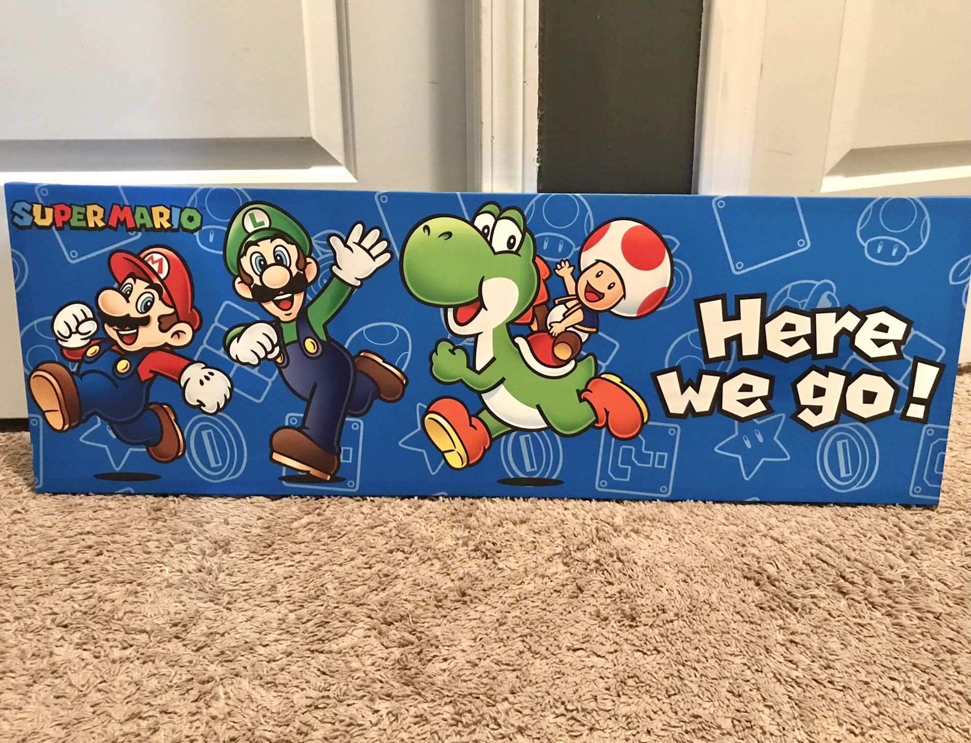 Super Mario Bros “Here We Go” Wall Decor