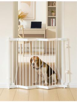 No Pawblems Retractable Safty Gate, Metal Adjustable Dog Gate for Doorways, Stairs & Hallways, Expands to 38" Wide, Auto Retract Design, No Bottom Bar