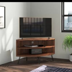 Soild Acacia Wood T.V Corner Stand (Brand New)
