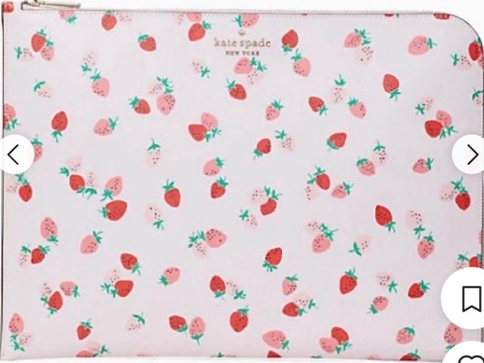 Kate Spade Laptop Stawberry Leather Bag Ipad Vacation Notebook