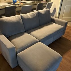 Grey Sofa couch w Chaise