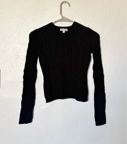Dereck Heart women’s black viscose cable knit top size small