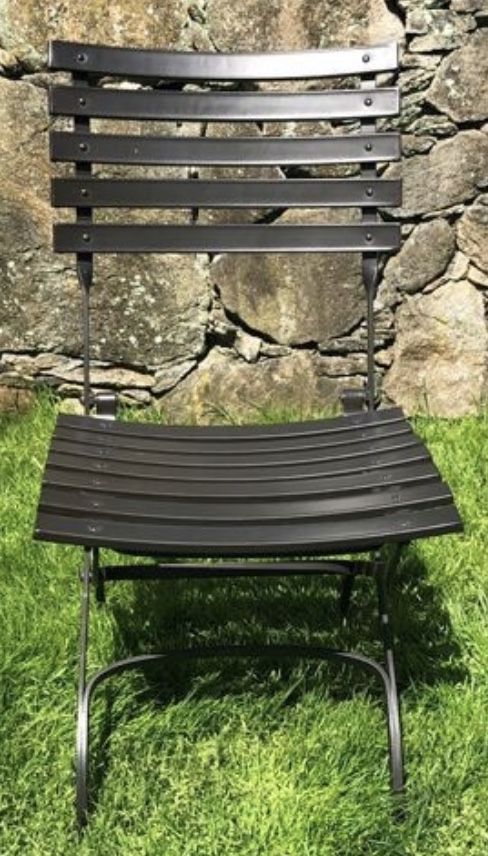Pottery Barn Folding Metal Outdoor Dining Chairs
