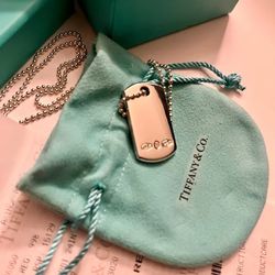 Sterling Silver Dog Tag Necklace