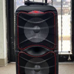 Dolphin SP-212RBT Portable Bluetooth Party Speaker with Lights and PA System 