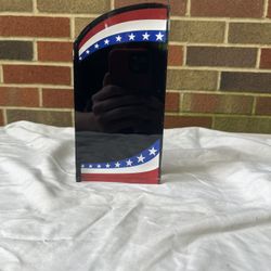 Patriotic Acrylic Award Plaque – Self-Standing | 3.5” x 6” x 1” Thick $35 engraved (Retails for $60)