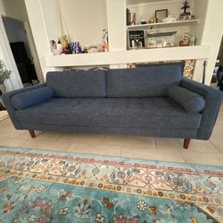 Sofa Couch Navy Blue - FREE - Pickup only