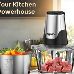 New brand box Food processor, grinder new meat chopper, dual bowl, glass and steel and dual blades