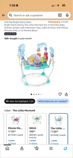 New Bright Starts Little Mermaid Jumper
