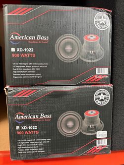 🔊 Pair of Brand New American Bass XD 10” V2 Subwoofers (XD-1022 Dual 2-Ohm)