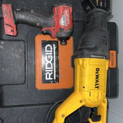 Milwaukee Impact Drill & Dewalt Sawzall