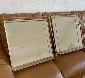 2 Gold Mirrors 