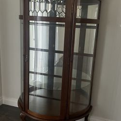 Solid wood Glass Closet Display Cabinet