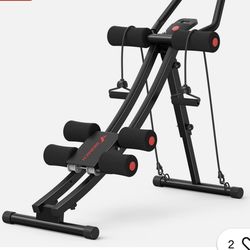 Merach Ab Dual Track Core Machine Standard MR-2509 Black & Red New Open Box