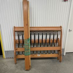 Queen Sleigh Bed Frame – Solid Wood – Headboard, Footboard & Rails – $125 (Cash Only)