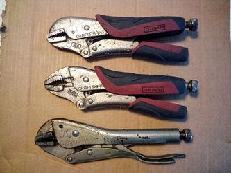 Three Craftsman Vise Grips.