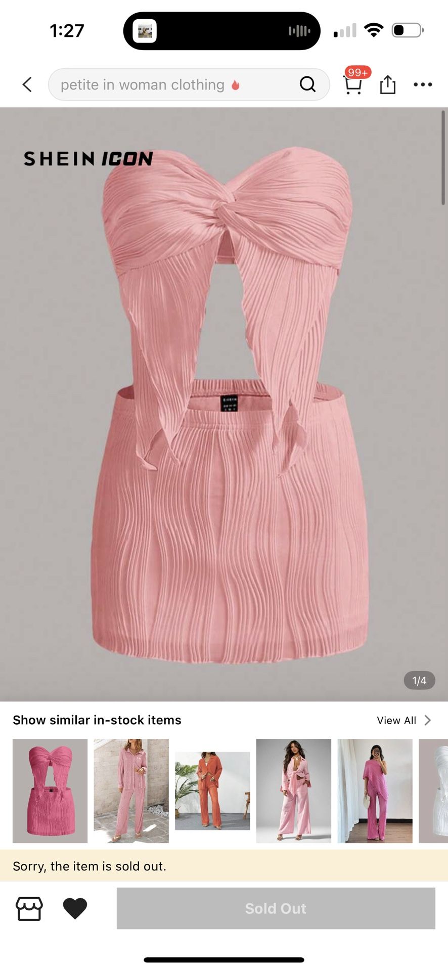 SHEIN ICON Two Piece Twist Front Asymmetrical Hem Crop Tube Top & Bodycon Skirt brand new with tags