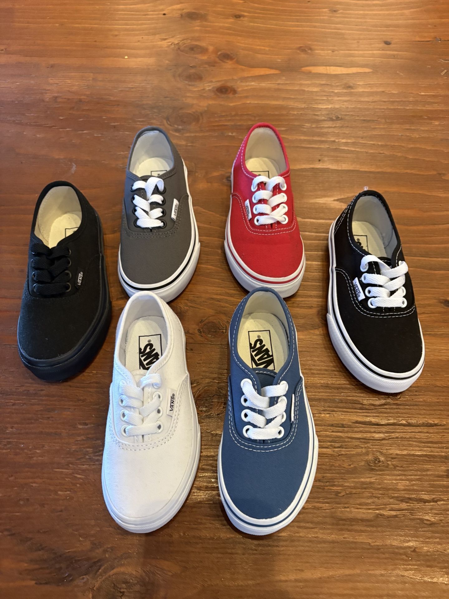 All classic vans and converse Toddler size $15 only, Preschool $20 only. Adults 50% Off