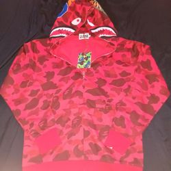 Red Bape Hoodie Size L