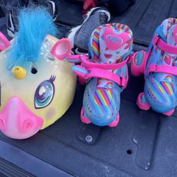 Kids Skates And Helmet 