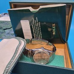 Men's Rolex Ref 16200 2002 Datejust 36mm Stainless Rhodium Dial With Box And Papers