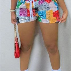 Color Block Shorts