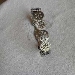 S. Steel Tory Burch Bracelet 