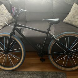 Mongoose Bike Black With Blue Wheels 