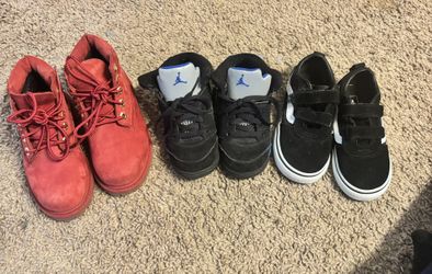 Boys 8c Shoes Timberland, Vans, Jordan Retro 5