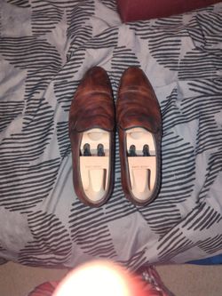 John Lobby Brown Leather Dress Shoes